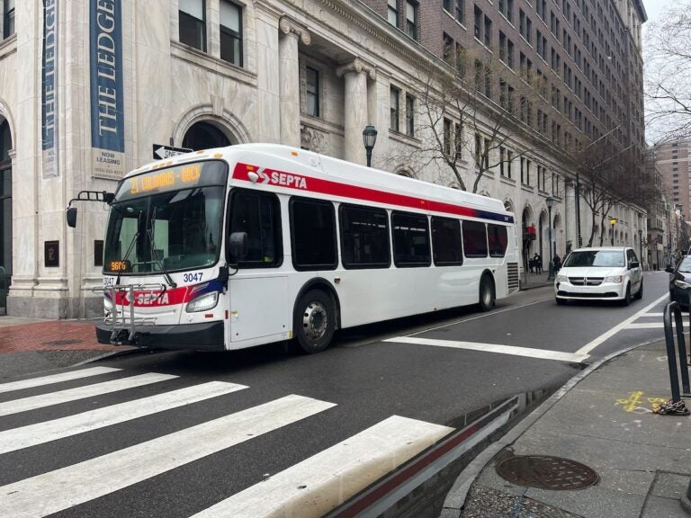 A SEPTA bus in Center City