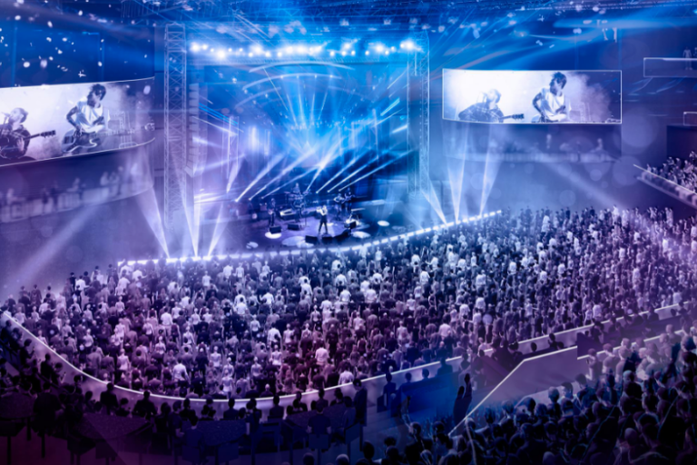 A rendering of a 5,500-seat concert venue at a revamped South Philly sports complex