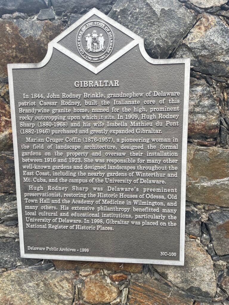 Informational plaque at Gibraltar