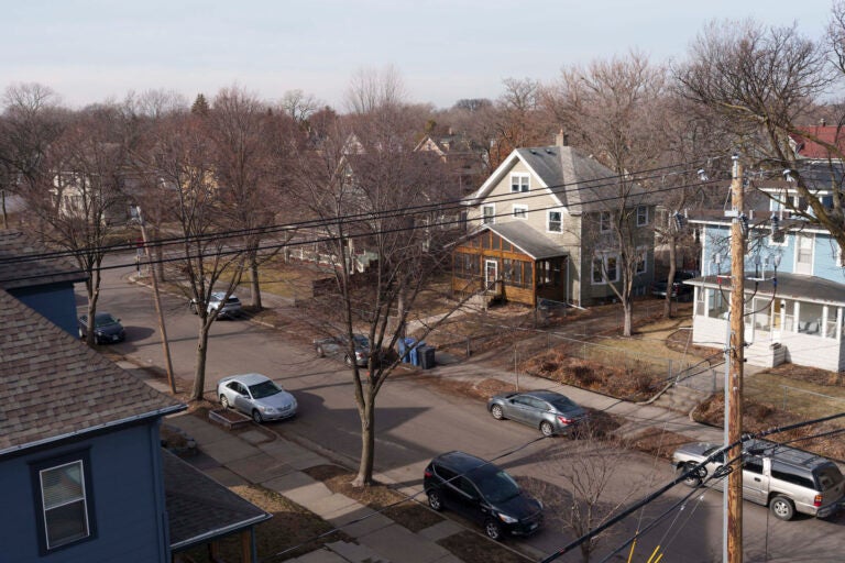 A view from above a neighborhood