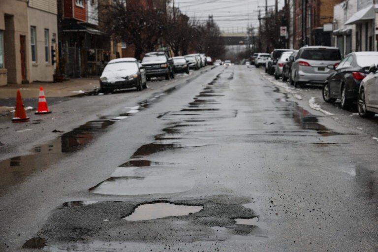 A rain-filled street