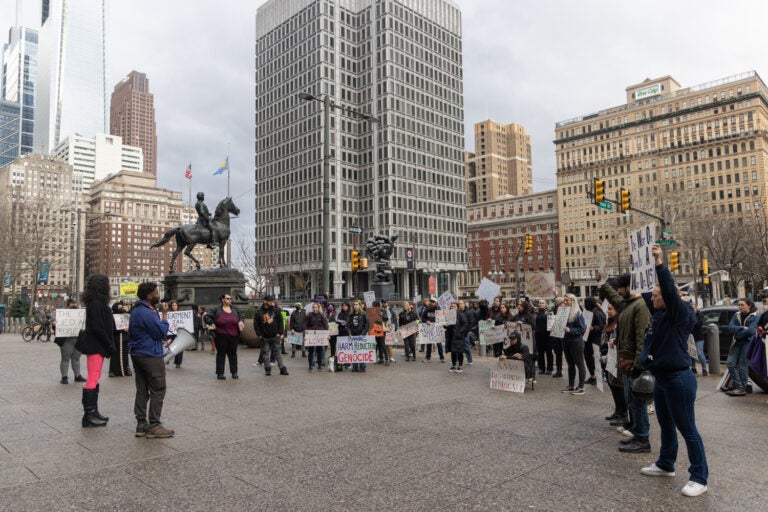 Advocates for harm reduction rallied outside City Hall in Philadelphia on March 7, 2024.