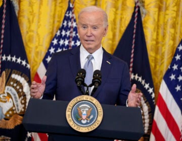 President Joe Biden speaks in the East Room of the White House, Feb. 23, 2024, in Washington. Biden is forming a new ''strike force'' to crack down on illegal and unfair pricing on things like groceries, prescription drugs, health care, housing and financial services.