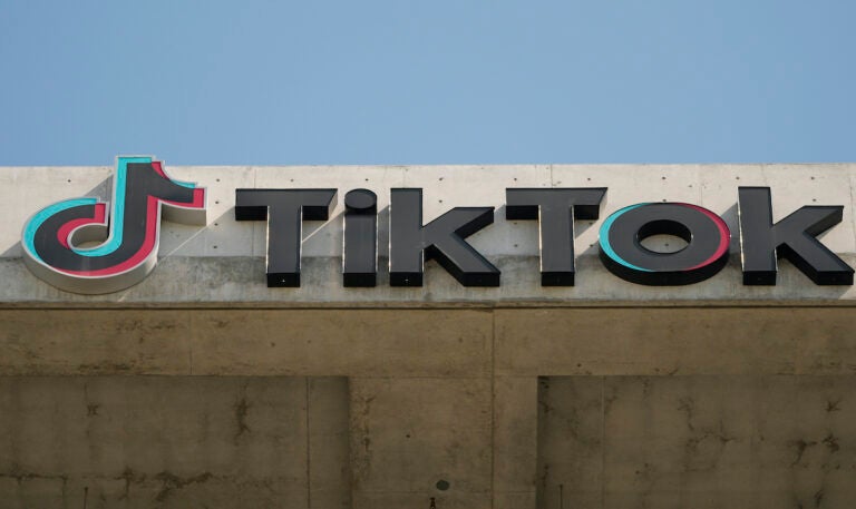 File photo: A TikTok sign is displayed on their building in Culver City, Calif., March 11, 2024.
