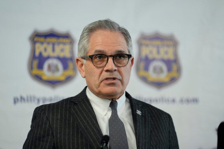 Philadelphia District Attorney Larry Krasner takes part in a news conference in Philadelphia, Monday, March 11, 2024. Krasner announced Monday, March 18, 2024, that a man who spent more than a decade in prison after his arrest as a teen won't be retried in a 2011 quadruple shooting. C.J. Rice, now 30, has been free since a federal judge late last year found his trial lawyer deficient and the state's case weak. (
