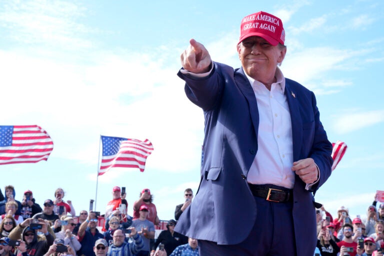 Trump at a campaign rally