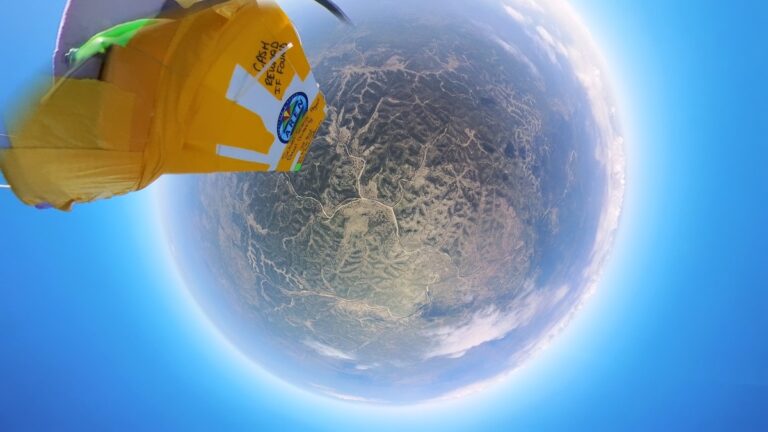 A view of the Earth from a balloon device