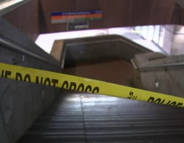 SEPTA station with police tape