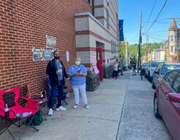 Poll workers at North Light Community Center in Manayunk in 2022.