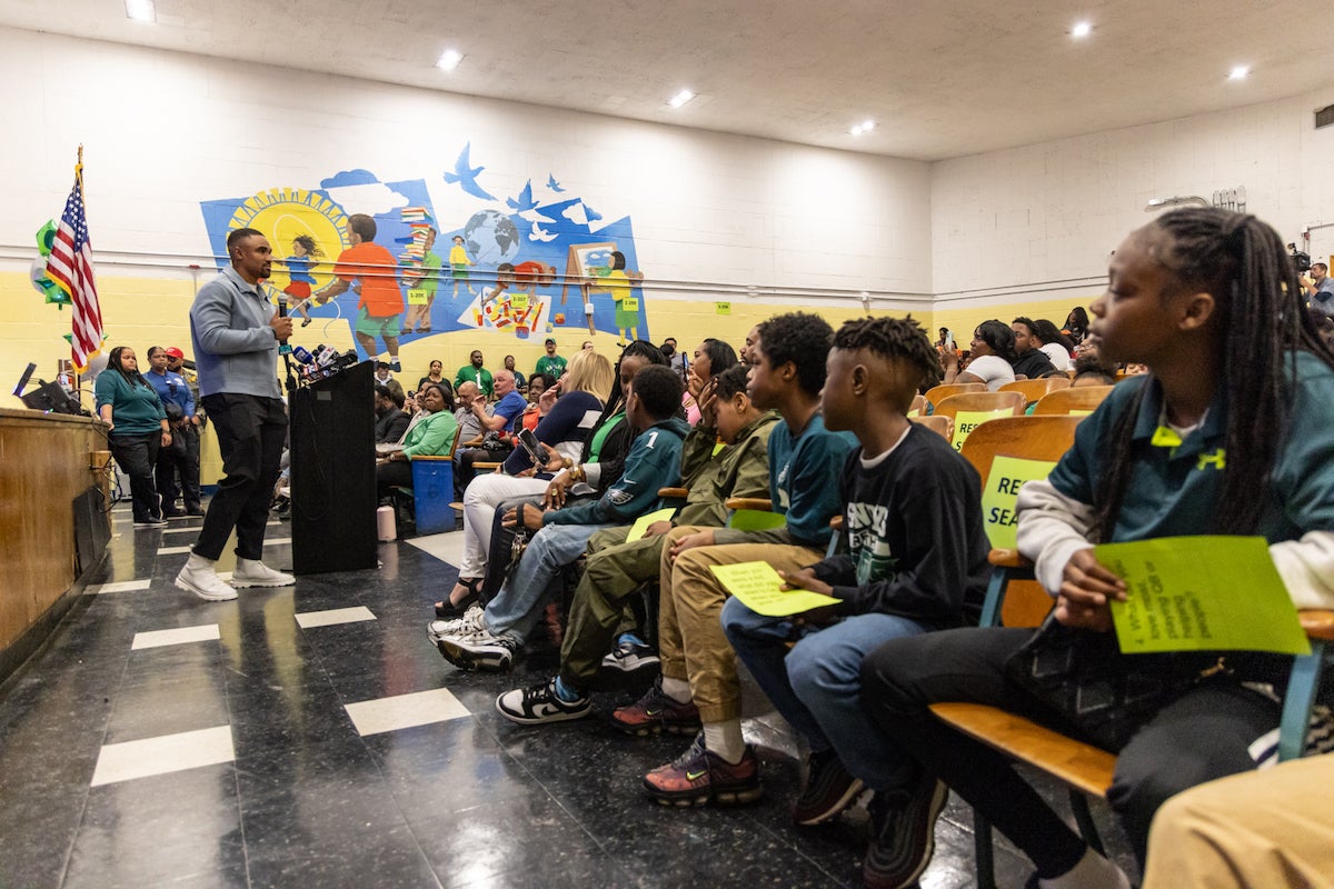 Eagles QB Jalen Hurts funds over 300 AC's for Philly schools - WHYY