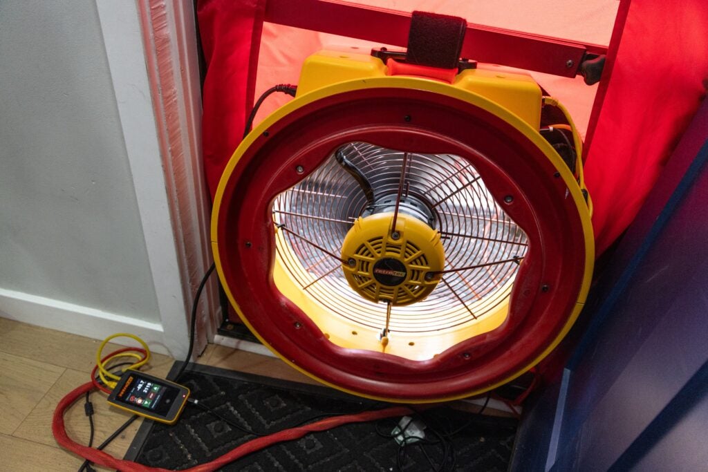 A blower door