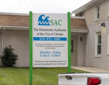 Sign for Stormwater Authority of the City of Chester