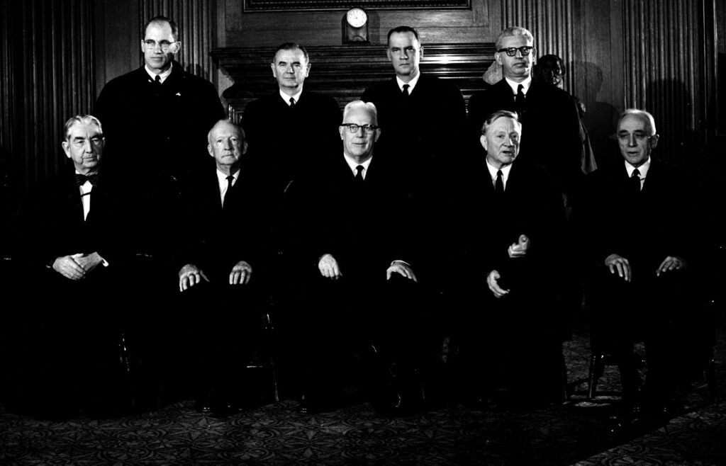 Vintage photo of Supreme Court justices