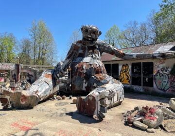 Giant troll made out of recycled material