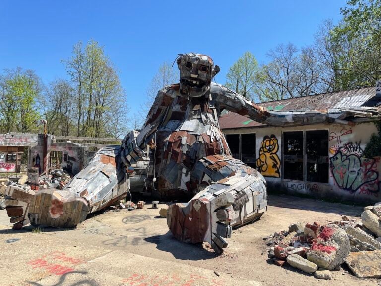 Giant troll made out of recycled material