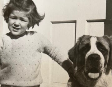 4-year old Marty with her dog Trudy