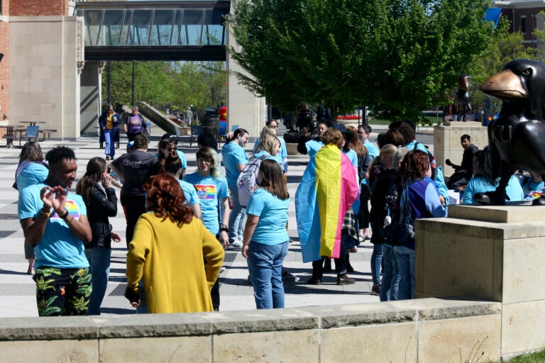 Students rally on campus