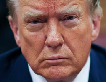 Closeup photo of Donald Trump's face