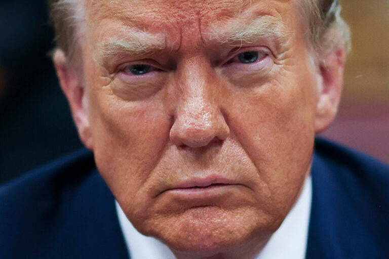 Closeup photo of Donald Trump's face