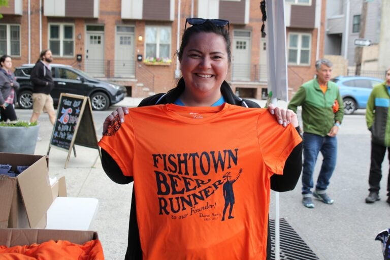 A Fishtown Beer Runner with a shirt