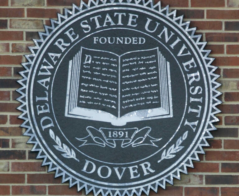 a Delaware State University sign