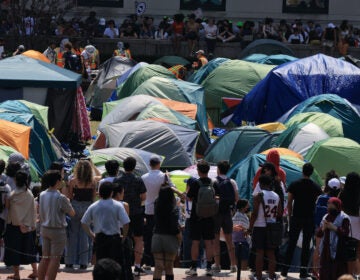 protest encampment on college campus
