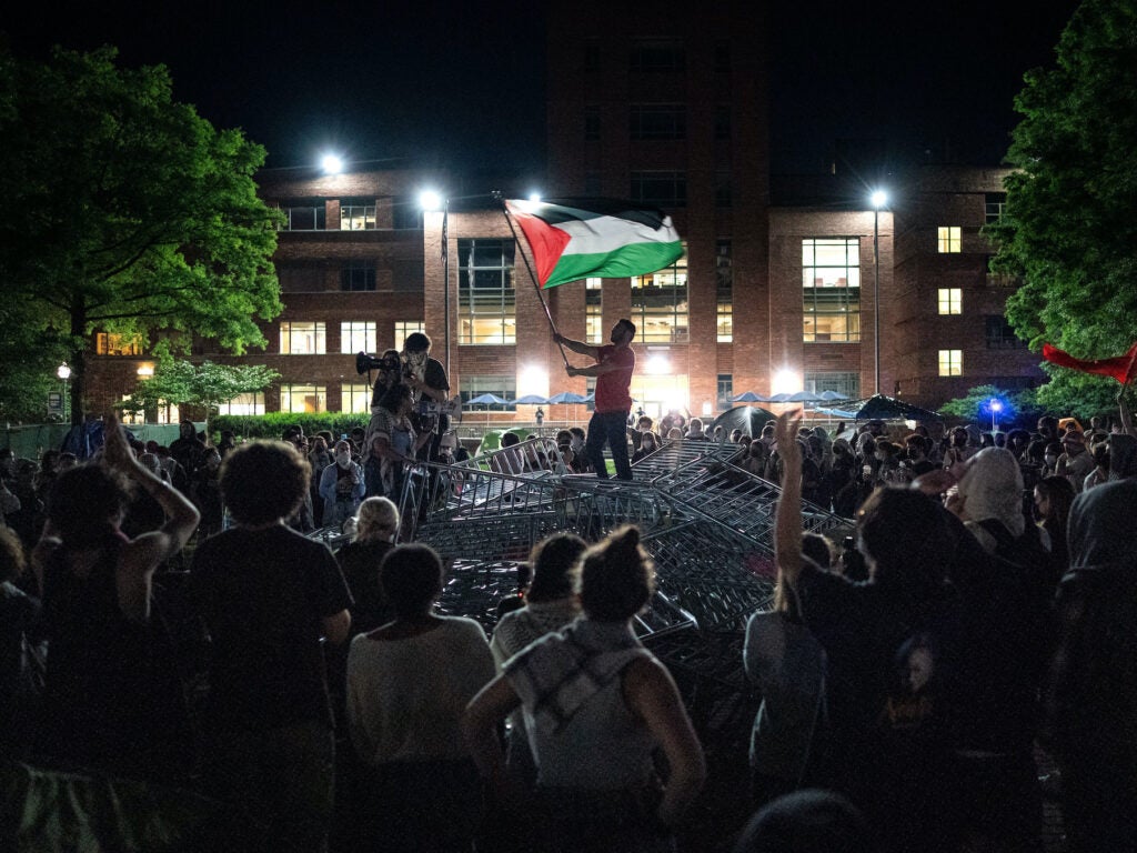 Protest on college campus