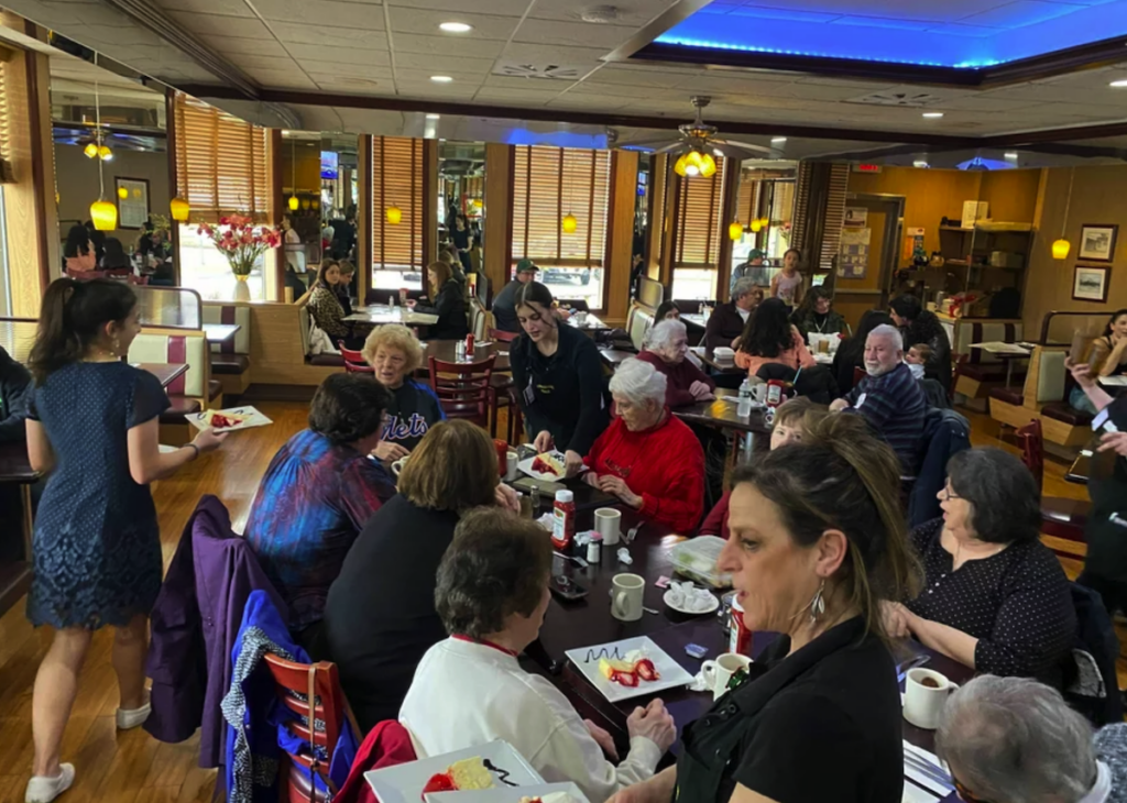 Inside a busy restaurant