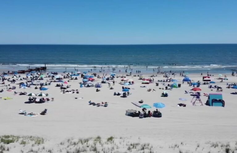 People relaxing at the beach