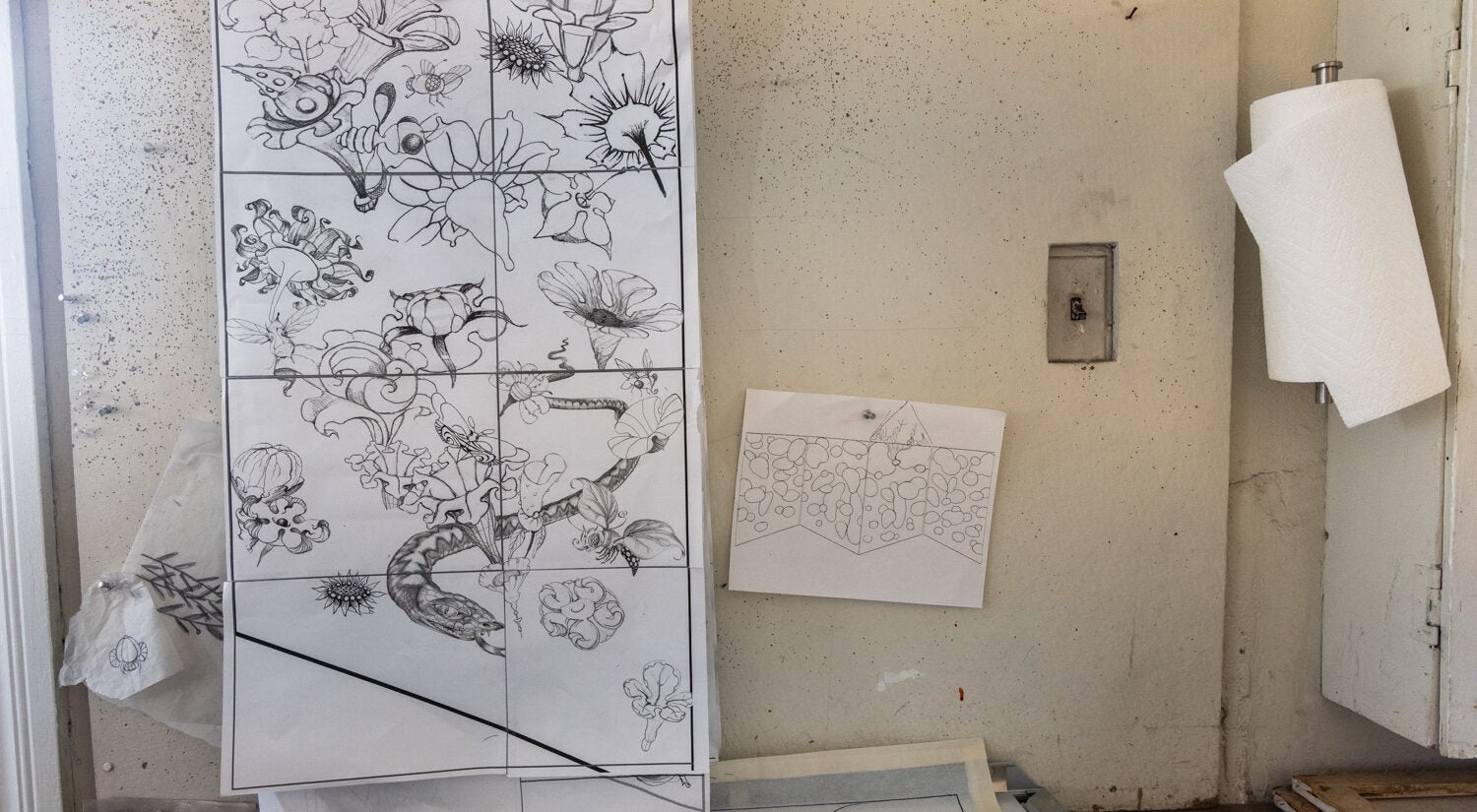 Schaechter’s sketches show flowering objects