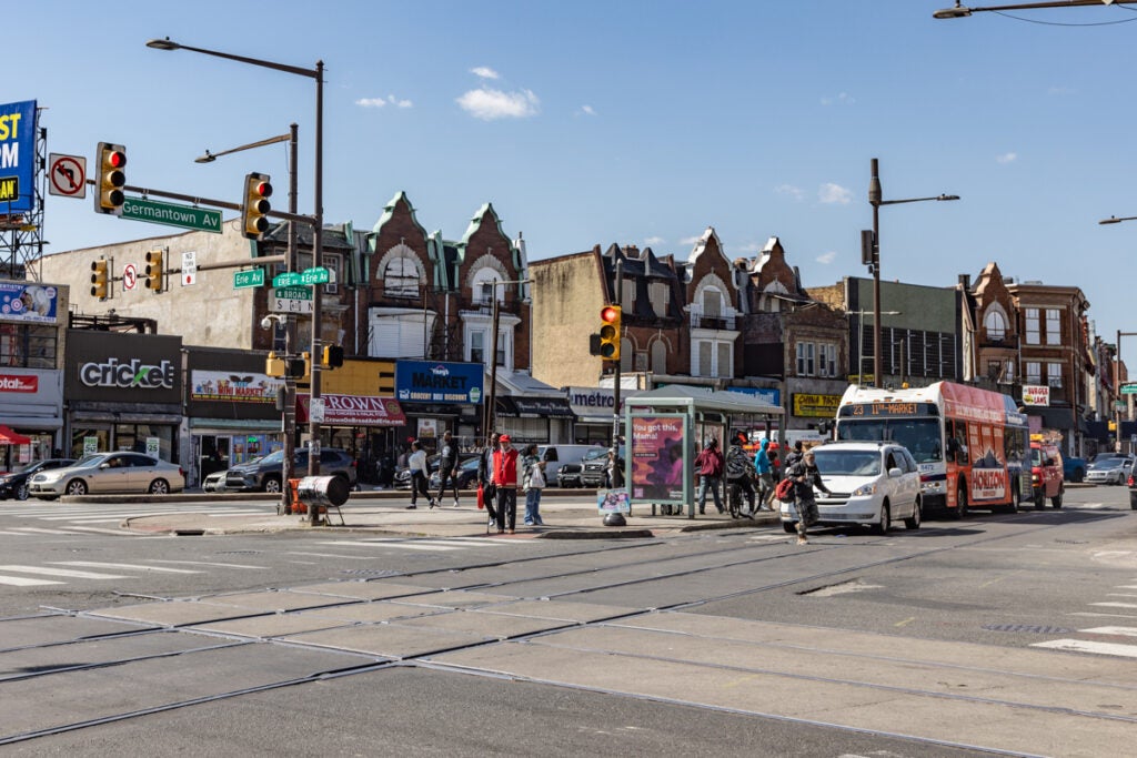 A view of N. Broad St. in North Philly