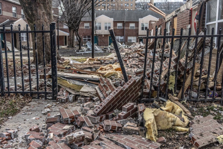the demolished UC Townhomes