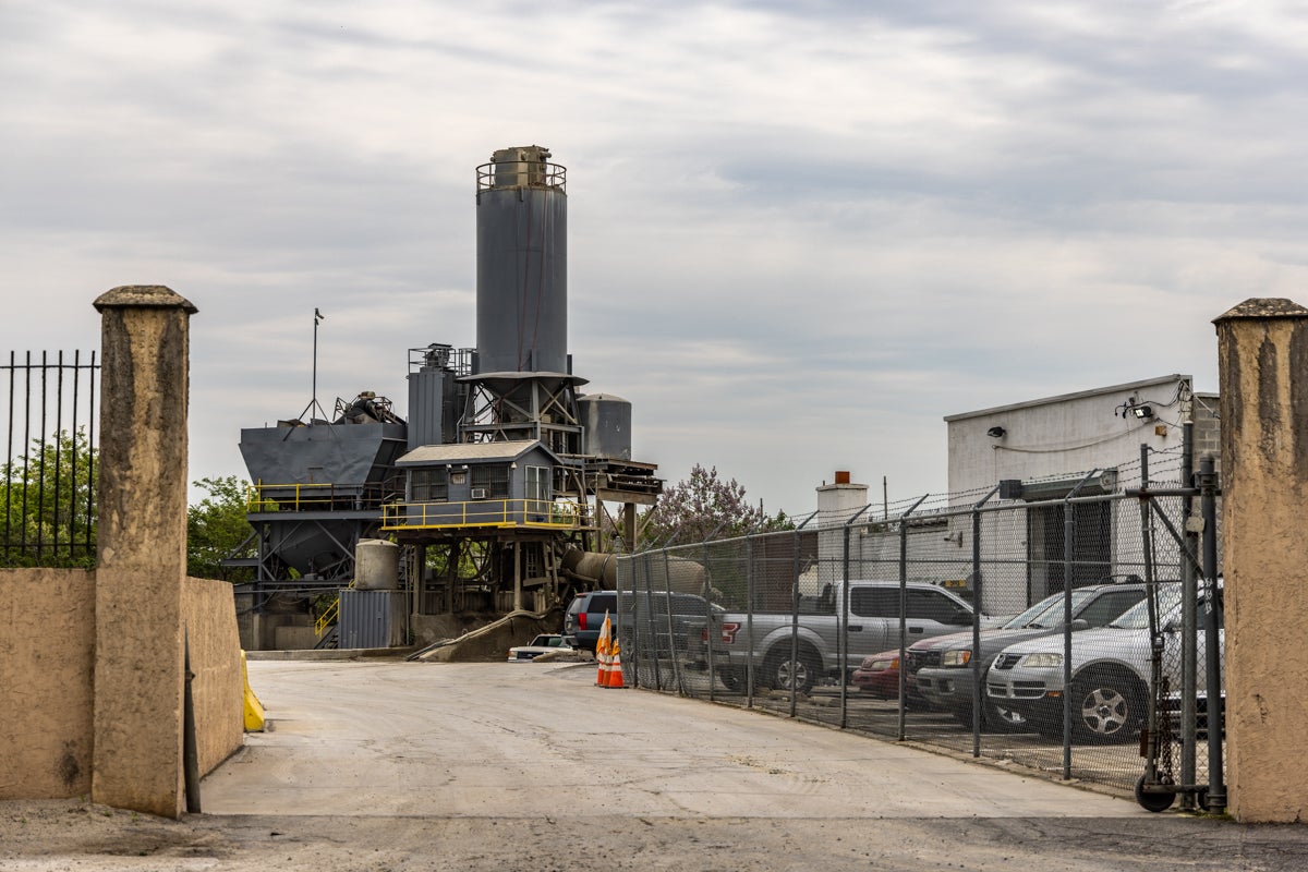 entrance to a cement company