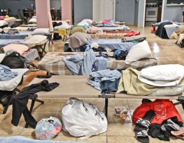 beds at a homeless shelter