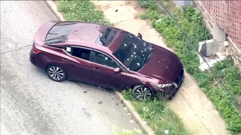 The scene after a crash after the driver fled police. (6abc)