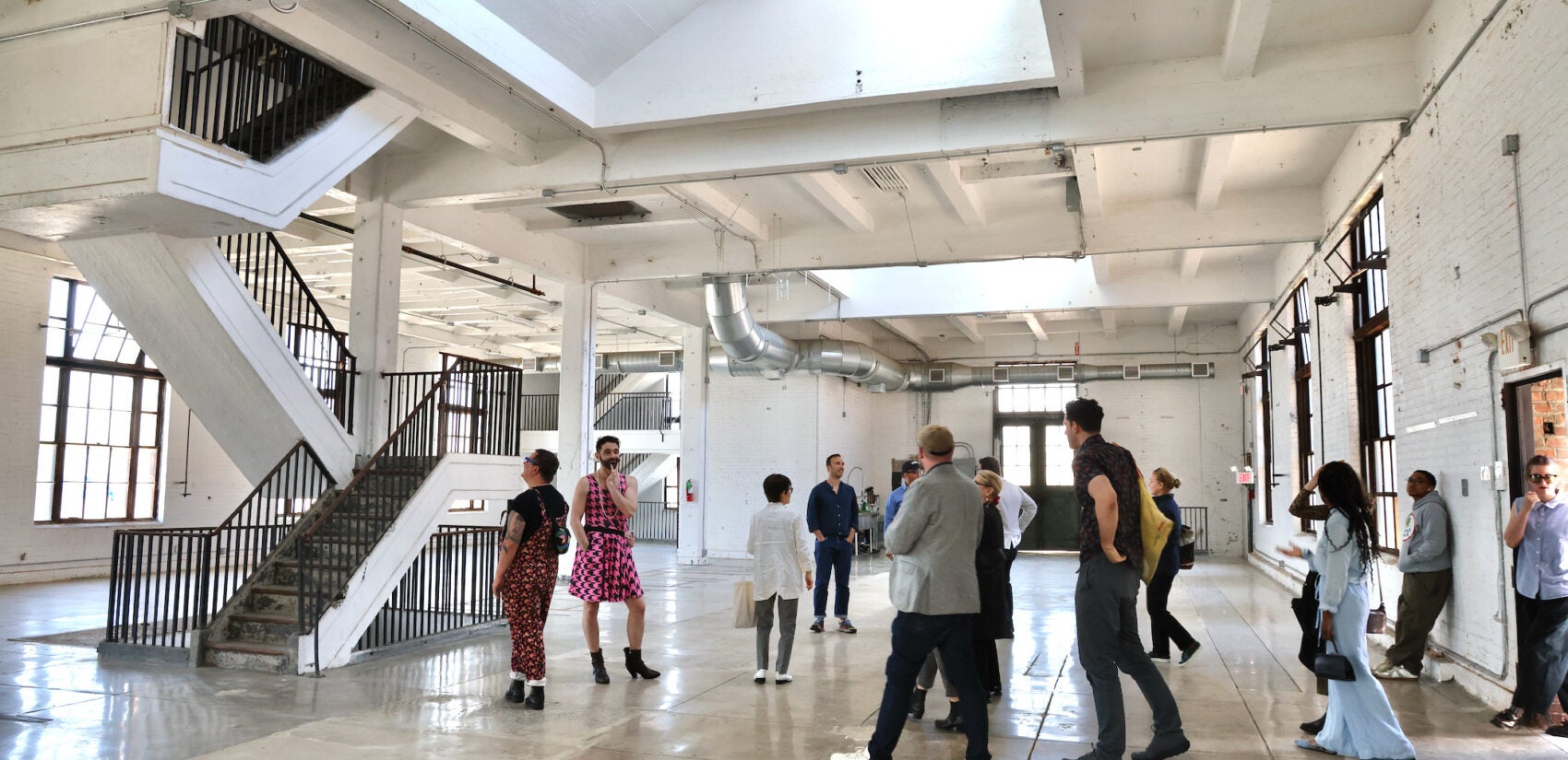 Guests file into the open space that was once the Philadelphia Electric Company Susquehanna substation