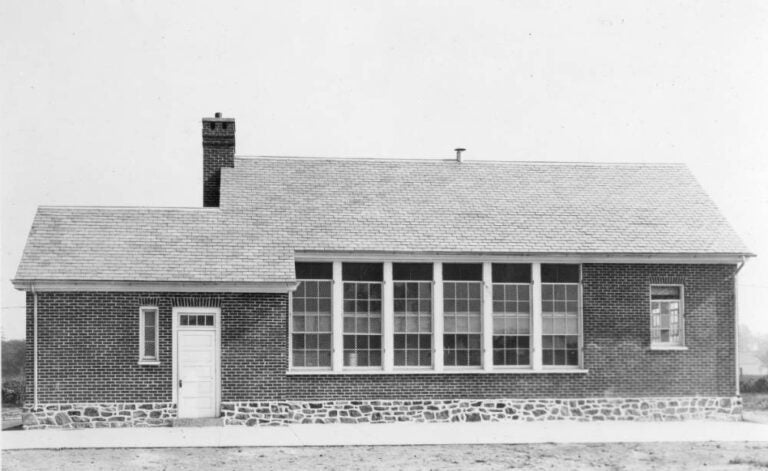 A rear view of Hockessin Colored School #107C (Courtesy of Hagley Library and Museum)