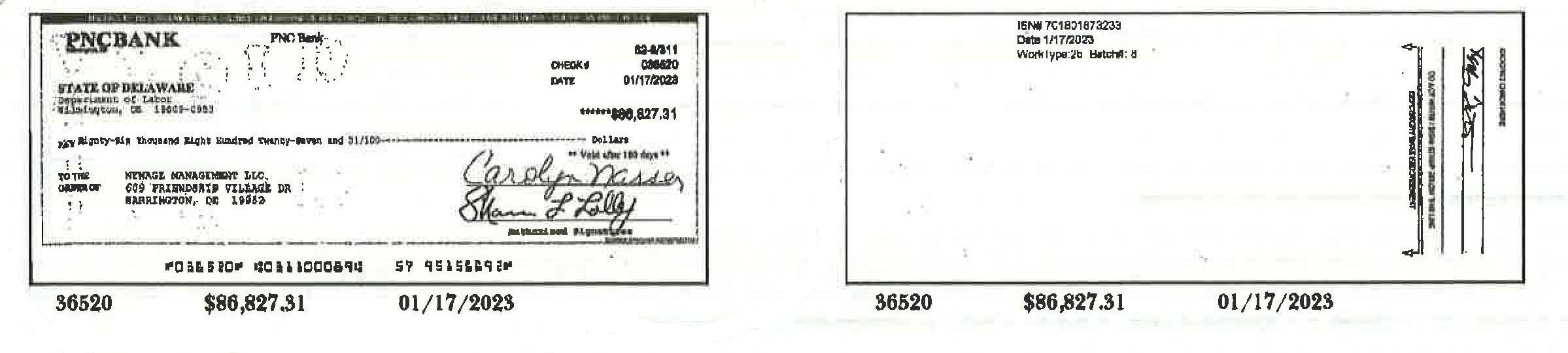 an image of a check