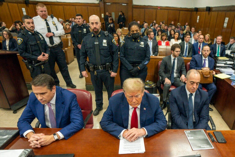 Trump in the courtroom