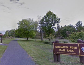 Benjamin Rush State Park entrance sign