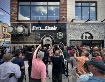 The reopening of Jim's Steaks on South Street