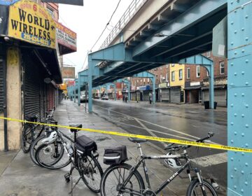 Streets are blocked off near Allegheny Station in Kensington.