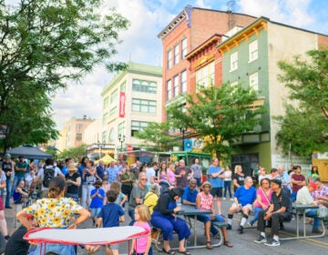 Those enjoying the LadyBug Music Festival sat at one of the festival's designated rest spots, where food vendors await, during the 2023 event. (Courtesy of Moonloop Photography)