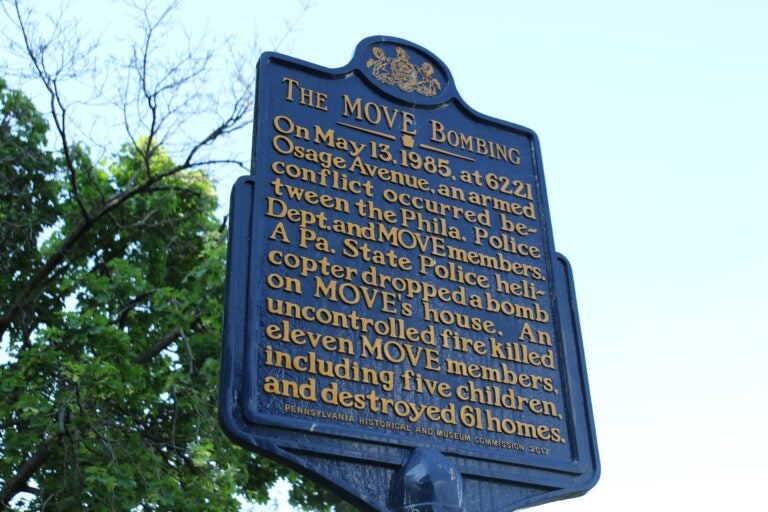 The MOVE bombing historical marker