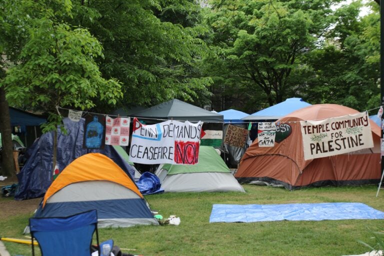 the encampment at Penn