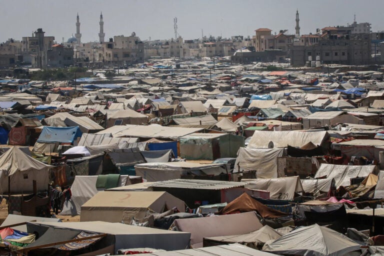 Makeshift tents in Rafah