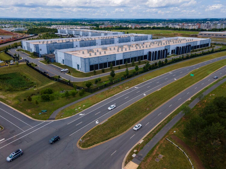 Data centers are in Ashburn in Loudon County, Virginia, on Sunday, July 16, 2023. The centers house the computer servers and hardware required to support modern internet use, including artificial intelligence. The county is home to the world's largest concentration of data centers. (AP Photo/Ted Shaffrey)