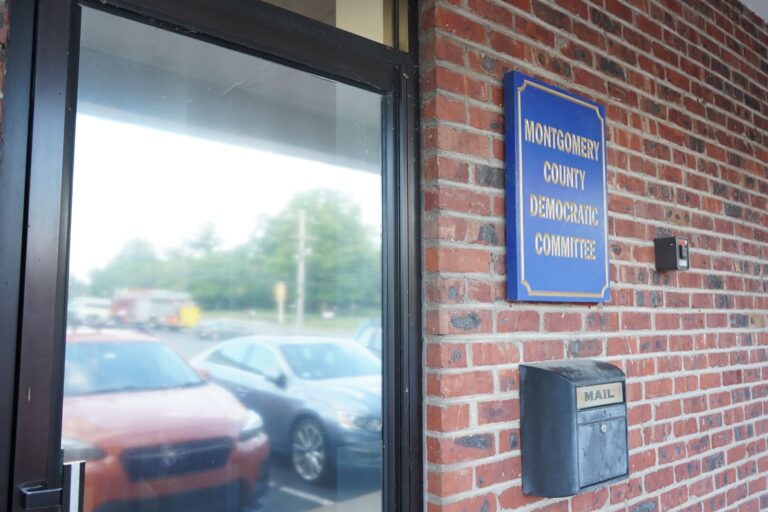 The outside of the Montgomery County Democratic Committee (Kenny Cooper/WHYY)