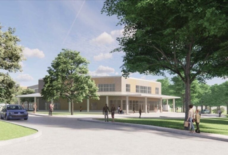 A rendering of the upcoming health center