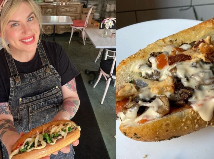 Vegan chef Rachel Klein, founder of Ms. Rachel’s Pantry, beat food-network chef Bobby Flay in a cooking competition when she prepared a vegan Philly Cheesesteak. (Photo: Instagram @missrachelspantry)